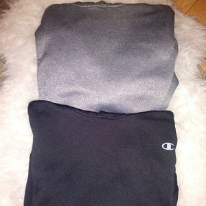 Lot of 2 BOYS XL CHAMPION HOODIES GRAY BLACK